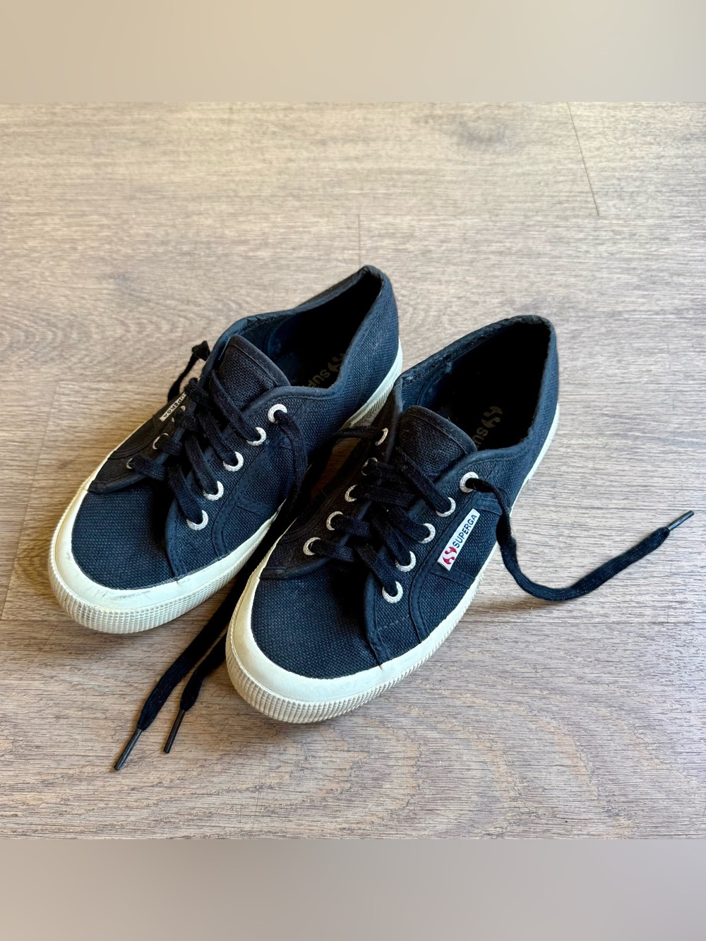 Superga Black Canvas Low-Top Sneakers